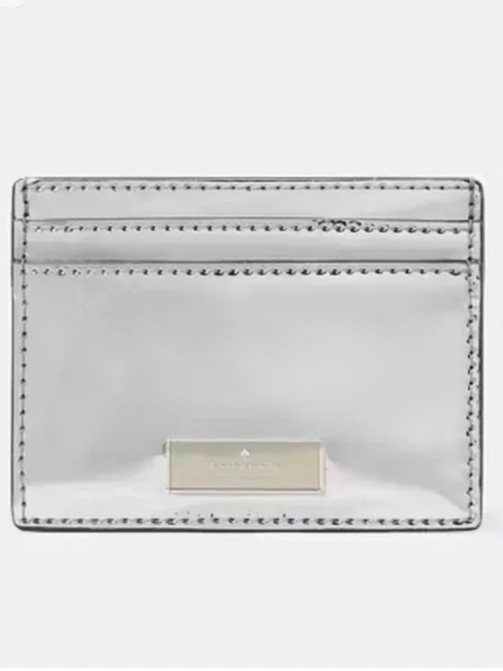 Kate Spade Silver Metallic Card Holder